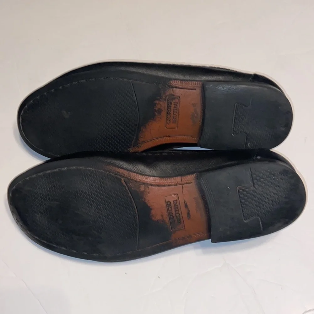 Giorgio Brutini black weave and tassel loafers size 12D